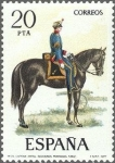 Stamps Spain -  2385 - Uniformes militares - Capitán de artillería secciones montadas (1862)