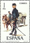 Stamps Spain -  2423 - Uniformes militares - Oficial de Administración Militar (1875)