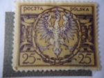 Stamps Poland -  Aguila en gran Escudo Barroco