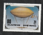 Stamps North Korea -  200 Anivº del primer vuelo en globo dirigible