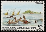 Sellos del Mundo : Africa : Equatorial_Guinea : Pesca artesanal de ballenas - Annobon