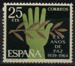 Sellos de Europa - Espaa -  XXV años d´paz Española (Alegoria d´l´Paz)