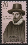 Stamps Spain -  Francisco d´Toledo