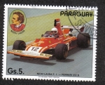 Stamps Paraguay -  Piloto de Fórmula 1, Niki Lauda ,Ferrari 312 B