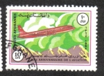 Stamps Afghanistan -  40 Aniversario de la Aviación, Ilyushin Il-18 