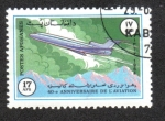 Stamps Afghanistan -  40 Aniversario de la Aviación,Tupolev Tu-154 