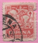 Stamps Spain -  Pro Tuberculosos ( Cruz d´Lorena en Carmin)