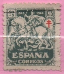 Stamps Spain -  Pro Tuberculosos ( Cruz d´Lorena en Carmin)