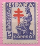 Stamps Spain -  Pro Tuberculosos ( Cruz d´Lorena en rojo)