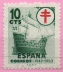 Stamps Spain -  Pro Tuberculosos ( Cruz d´Lorena en rojo)