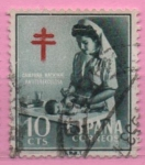 Stamps Spain -  Pro Tuberculosos ( Enfermera puericultora)