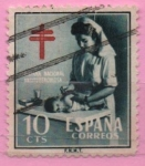 Stamps Spain -  Pro Tuberculosos ( Enfermera puericultora)