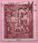 Sellos de Europa - Espa�a -  VII centenario d´l´de Salamanca ( Los Reyes Catolicos Fachada)