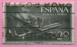 Stamps Spain -  Super constelacion y nao Santa Maria