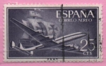 Stamps Spain -  Super constelacion y nao Santa Maria