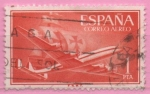 Stamps Spain -  Super constelacion y nao Santa Maria