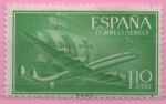 Stamps Spain -  Super constelacion y nao Santa Maria