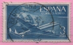 Stamps Spain -  Super constelacion y nao Santa Maria