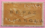 Stamps Spain -  Super constelacion y nao Santa Maria