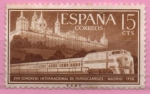 Stamps Spain -  XVII Congreso internacional d´Ferrocarriles (Tren Talgo)