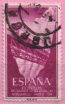 Stamps Spain -  XVII Congreso internacional d´Ferrocarriles (Locomotora Dieses en Despeñaperros)