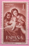 Stamps Spain -  Navidad (Sagrada familia)