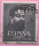 Stamps Spain -  I Centenario dl nacimiento d´Issac Albeniz