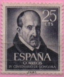 Stamps Spain -  IV centenario dl nacimiento d´Luis dl Gongora y Argote