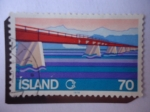 Stamps Iceland -  Construcción de carreteras y Puentes - Island.