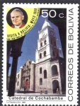 Stamps Bolivia -  Visita de S.S. Juan Pablo II A Bolivia