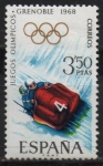 Stamps Spain -  X Juegos Olimpicos d´invierno en Grenoble 