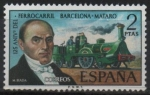 Stamps Spain -  125ª aniversario dl ferrocarril Barcelona-Mataro 