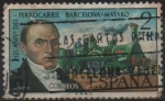 Stamps Spain -  125ª aniversario dl ferrocarril Barcelona-Mataro 