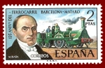 Sellos del Mundo : Europa : Espaa : Edifil 2173 Aniversario ferrocarril Barcelona-Mataró 2 NUEVO