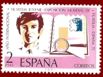 Stamps : Europe : Spain :  Edifil 2174 Exposición mundial de filatelia 1975 2 NUEVO