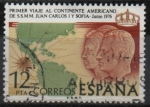 Sellos de Europa - Espa�a -  Primer viaje al Continentre americano de SS:MM. los Reyes de España