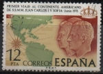 Stamps Spain -  Primer viaje al Continentre americano de SS:MM. los Reyes de España