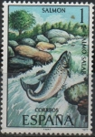 Stamps Spain -  Salmon