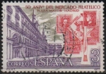 Stamps Spain -  L Aniversario dl Mercado filatelico d´l´Plaza Mayor d´Madrid