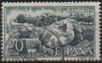 Stamps Spain -  Monasterio d´San Pedro d´Cardaña 