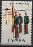 Stamps Spain -  Abanderado d´Infanteria Regimiento Inmemorial dl Rey