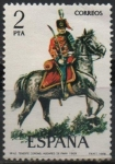 Stamps Spain -  Teniente Coronel d´Husares d´Pavia