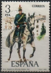 Stamps Spain -  Teniente d´Artilleria rodada