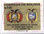 Sellos de America - Bolivia -  Visita del presidente de Ecuador