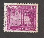 Stamps Israel -  Kinneret, Palmeras