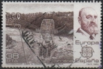 Stamps Spain -  Europa, Torres Quevedo y el transbordador sobre el Niagara