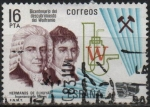 Stamps Spain -  Bicentenario dl´descubrimiento dl´wolframio por los hemanos d´Elhuyar