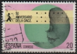 Stamps Spain -  50º aniversario d´l´organizacion nacional d´ciegos Españoles ONCE