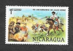 Sellos de America - Nicaragua -  1085 - 150 Aniversario de Julio Verne