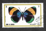 Sellos de Asia - Emiratos �rabes Unidos -  Mi625A - Mariposas